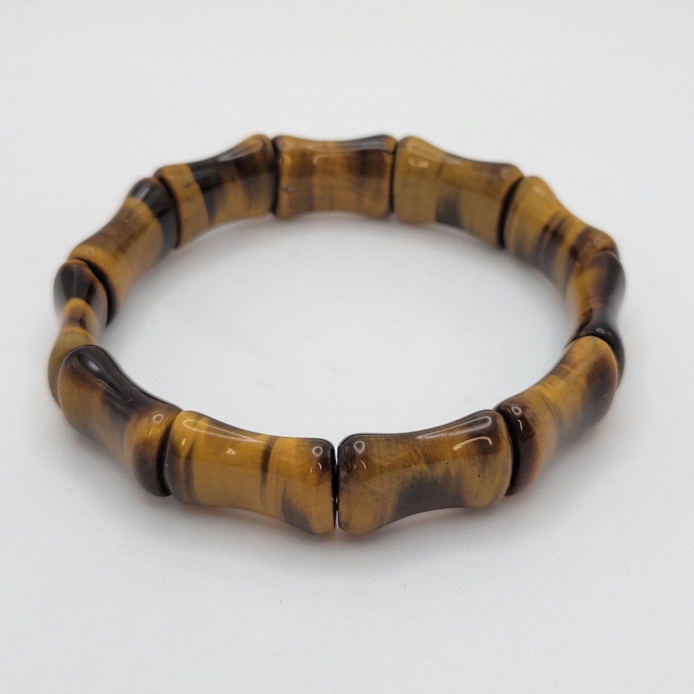 Natural Golden Brown Yellow Tiger's Eye Stretch Bracelet
